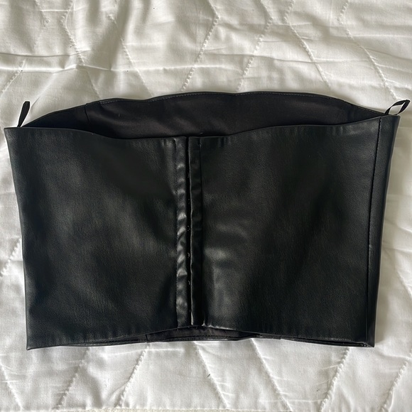 Zara faux leather corset top - Picture 2 of 2